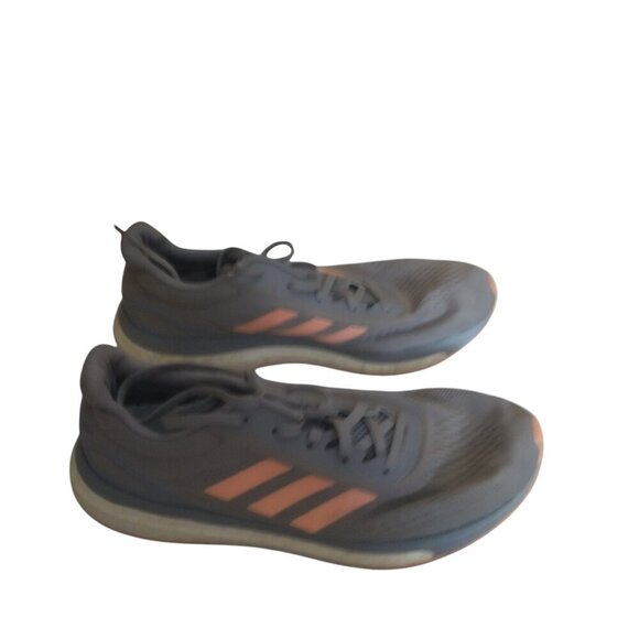 ADIDAS RESPONSE BOOST  WOMEN'S SIZE 8.5 GRAY PINK RUNNING SHOES LACE UP - Picture 1 of 6